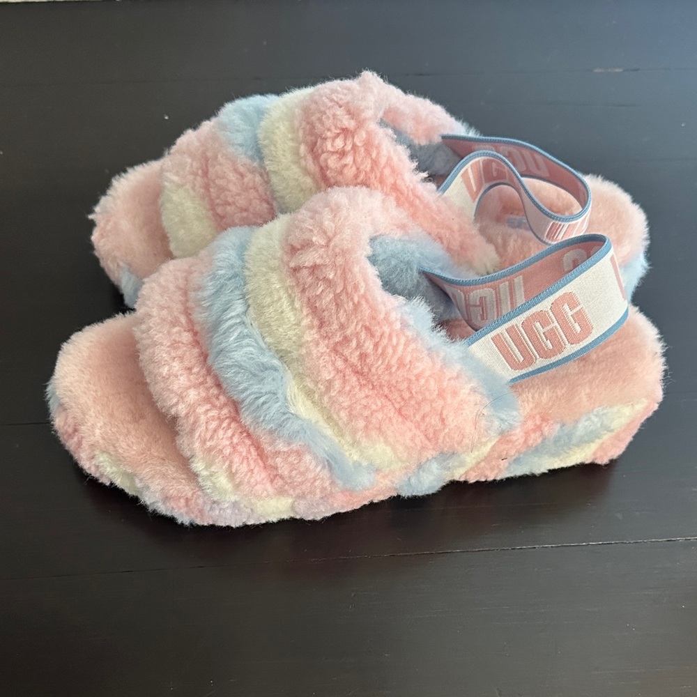 UGG Multicolor Fluffy Slippers